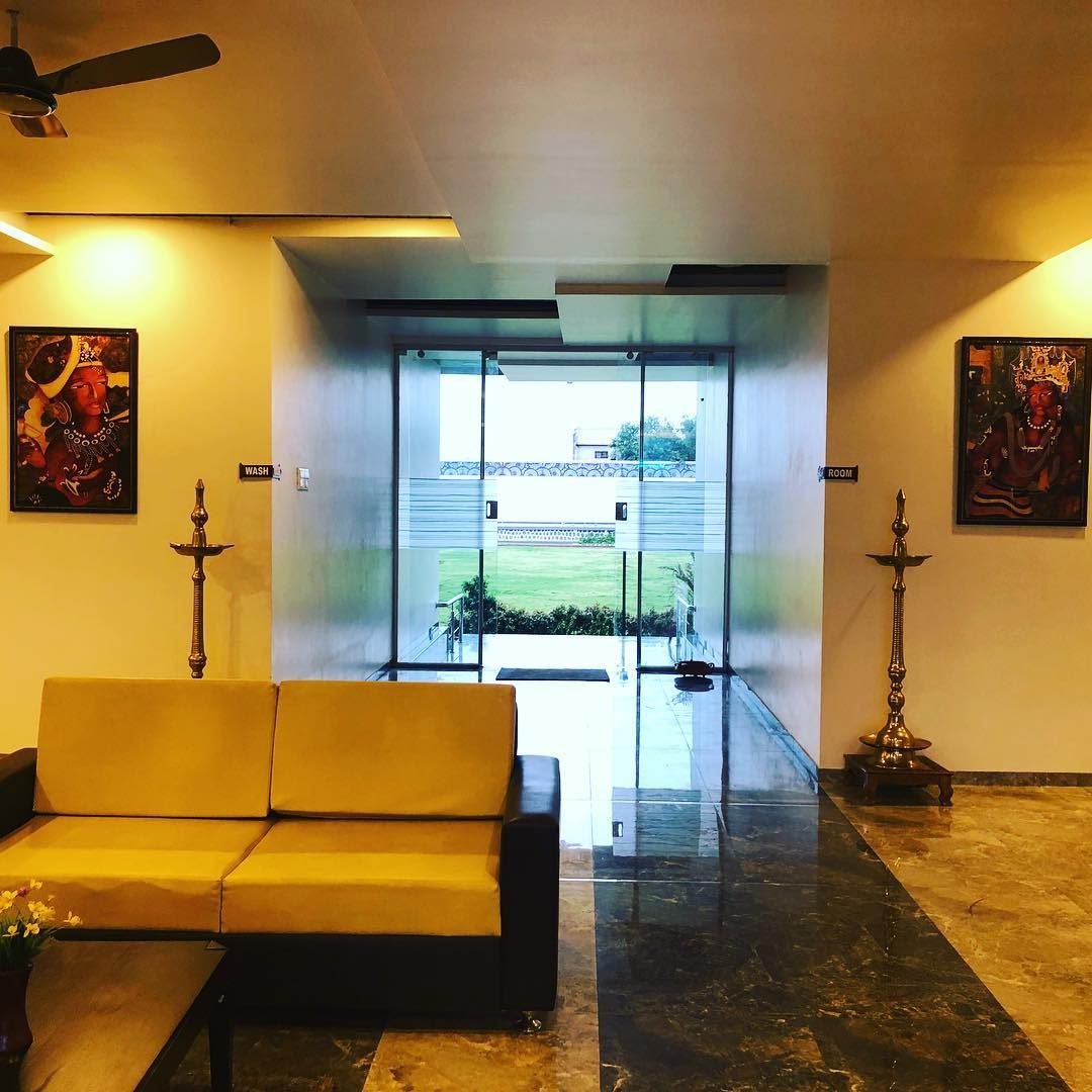The hotel entrance and lounge at Meera Celebration