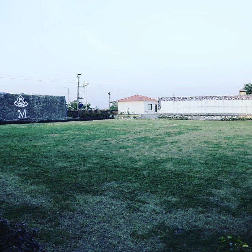 The open lawn at Meera Celebration