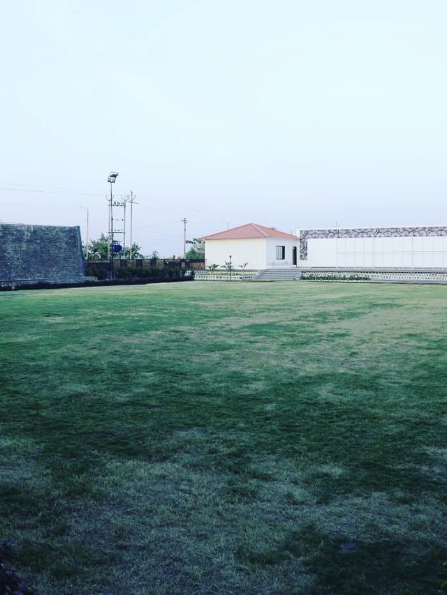 The open lawn at Meera Celebration, Chikhli
